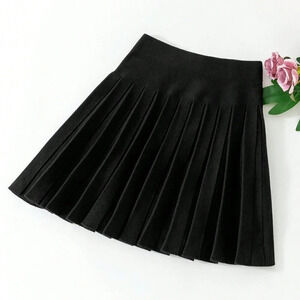 Black Casual Women's Mini Knit Skirt